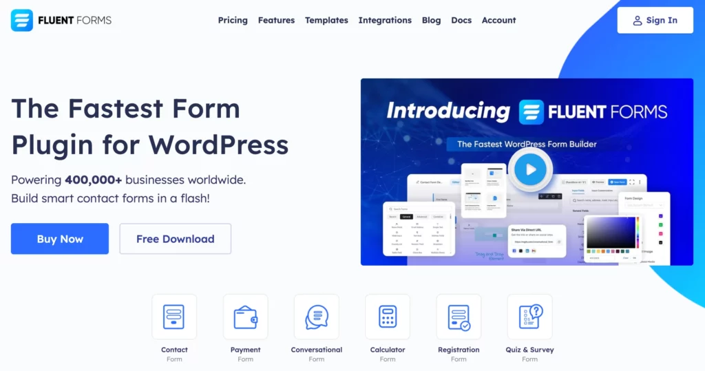 fluent forms' multi-step form builder